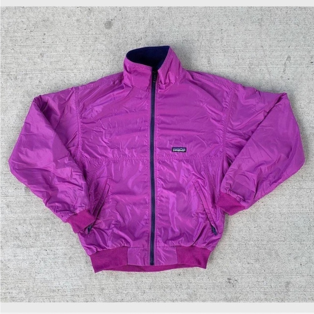 Vtg 90s Patagonia Made in Canada Shelled Synchilla Bomber Fuchsia 42111 Unisex M